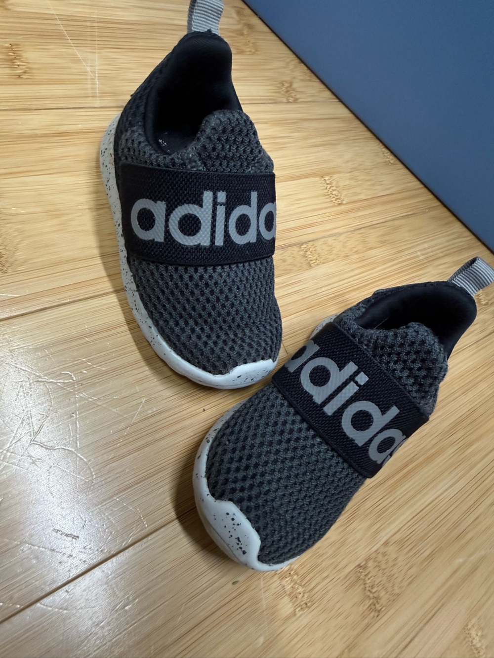 adidas Kids Grey Slip-On Sneakers